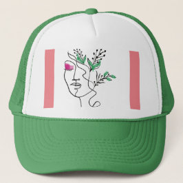 Line Art Trucker Hut Truckerkappe