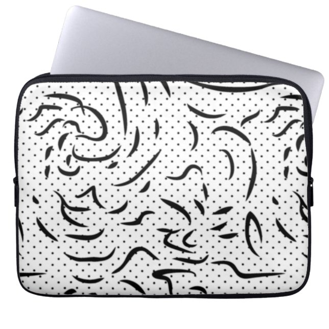 Line Art, Vista White, Alabaster Electronics Bag Laptopschutzhülle (Vorderseite)