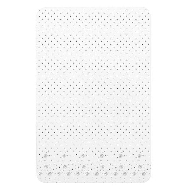 Line Art, White Lilac Magnet (Vertikal)