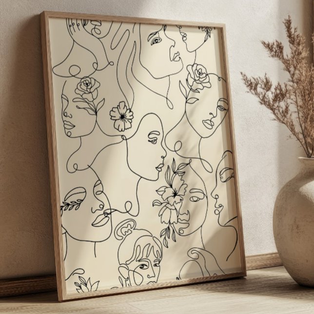 Line Art Women Illustrations Modern Minimalist  Poster (Von Creator hochgeladen)
