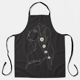 Line Art zeichn der Frau - Bloom, wo Sie sind Schürze