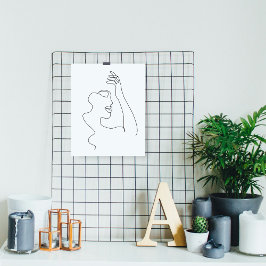 Line Art zeichn | Schwarzweiß | MINIMALISTISCH Poster