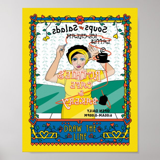 Line_B_8x10 gezeichnet Poster (Vorne)