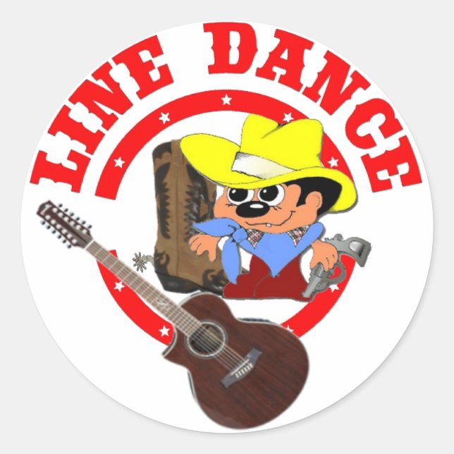 Line Dance Aufkleber BILLI klein (Vorderseite)