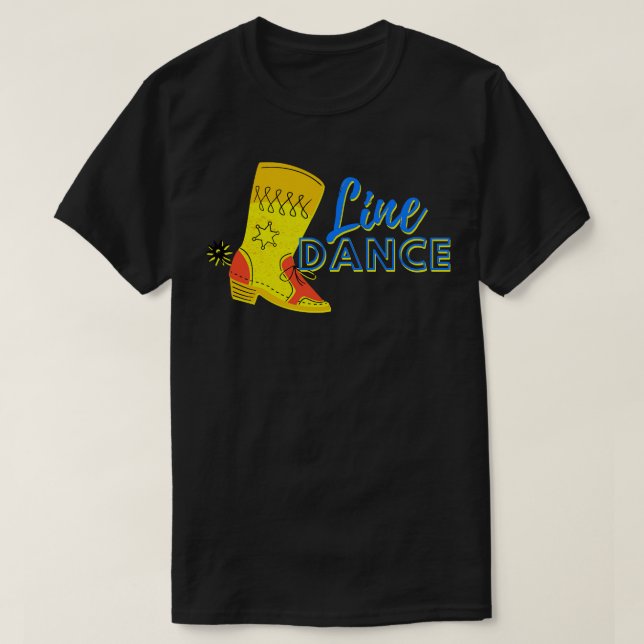 Line Dance Boots T-Shirt (Design vorne)