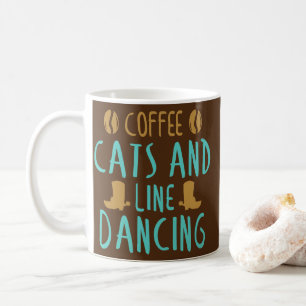 Line Dance Coffee Cats und Line Dancing Line Kaffeetasse