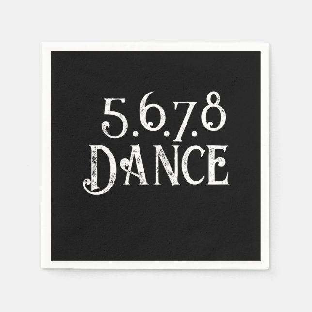 Line Dance Country Music Cowboy Cowgirl Geschenk Serviette (Vorderseite)