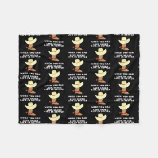 Line Dance Dancing Cowboy Hat Country Music Fleecedecke