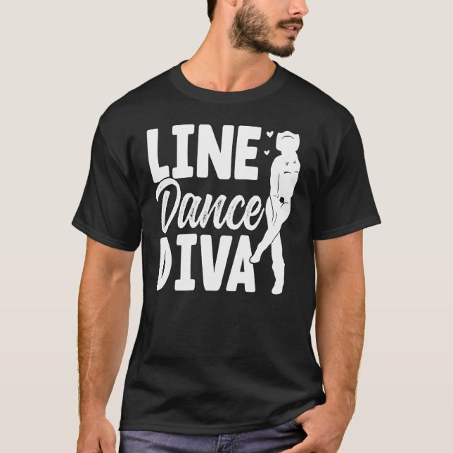 Line Dance Diva Line Dancing Line Dancer T-Shirt (Vorderseite)