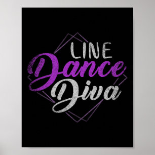 Line Dance Diva Line Tanz Poster