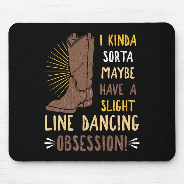 Line Dance einstudierter Gruppentänzer Tanz Teac Mousepad (Vorne)