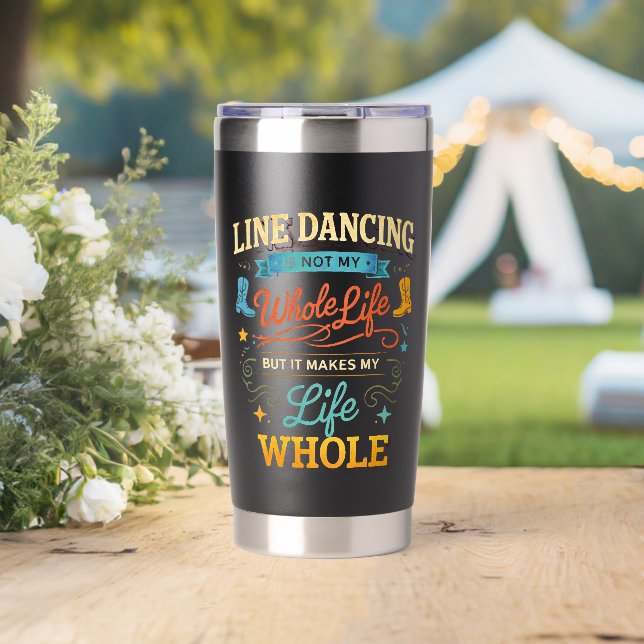 Line Dance-Geschenk für Tänzer fürs ganze Leben Thermobecher (Hochzeit (gedreht))