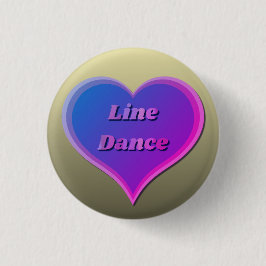Line Dance Herz Custom-Cut Vinyl Sticker Button