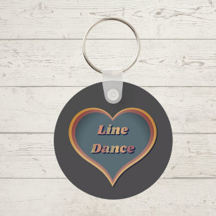 Line Dance Liebe Herzstück Schlüsselanhänger
