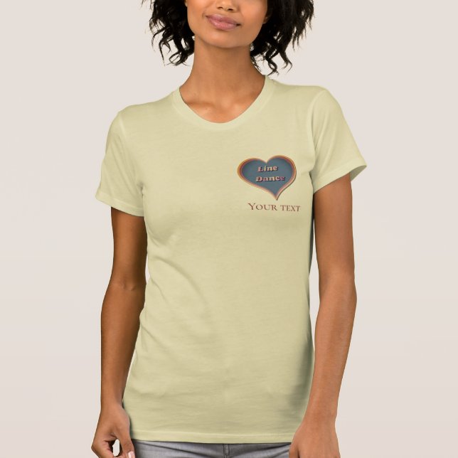 Line Dance Liebe Herzstück T-Shirt (Vorderseite)