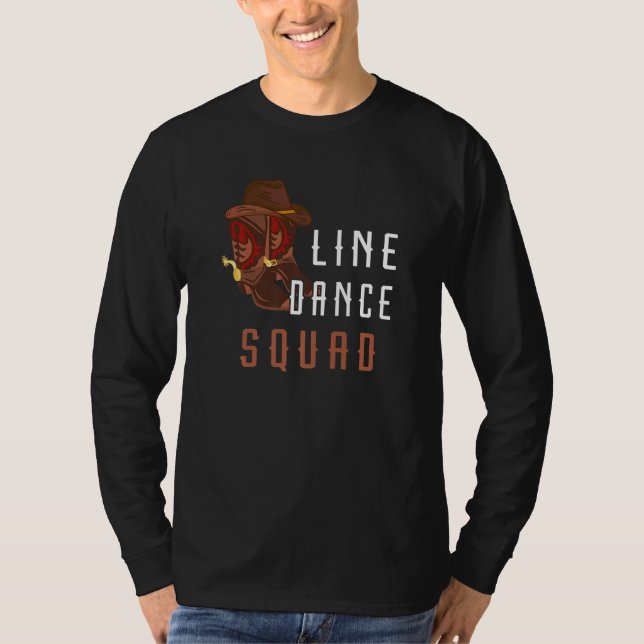 Line Dance Squad Line Dancing Western Crew Dance T T-Shirt (Vorderseite)