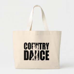 Line Dancer Country Dance Western Line Tanz Jumbo Stoffbeutel