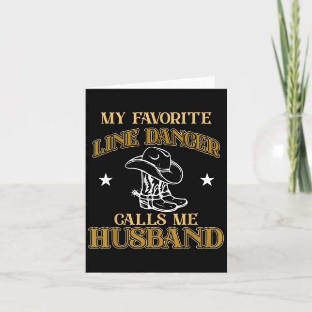 Line Dancer nennt "Husband Dancing Teacher Dance" Karte (Vorderseite)
