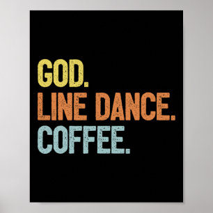 Line Dancer Sprichwort Line Dance Poster