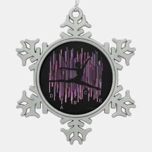 Line Dancer (v4) Schneeflocken Zinn-Ornament