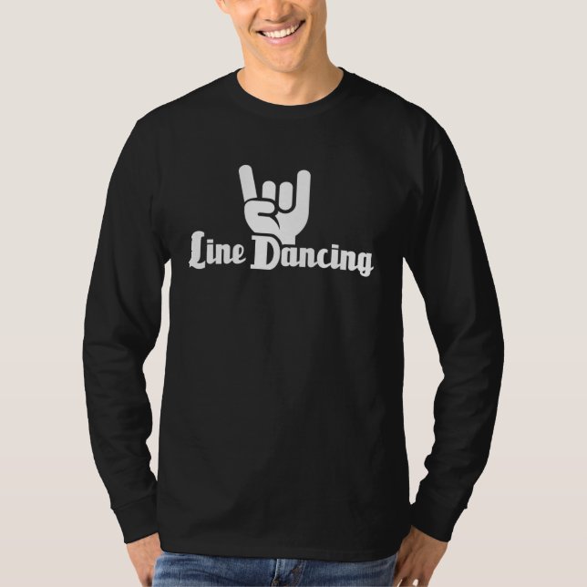 Line Dancer Western Country Line Dance T-Shirt (Vorderseite)