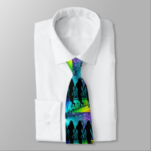 Line Dancers Lights und Music Necktie Krawatte