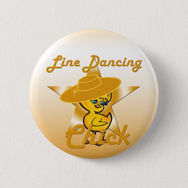 Line Dancing Chick #10 Button (Vorderseite)
