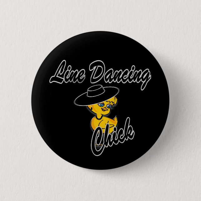 Line Dancing Chick #4 Button (Vorderseite)