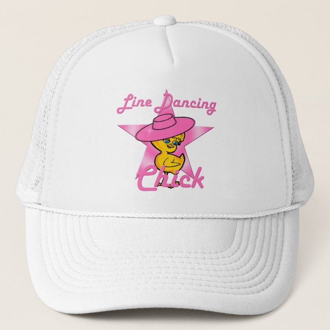 Line Dancing Chick #8 Truckerkappe (Vorderseite)