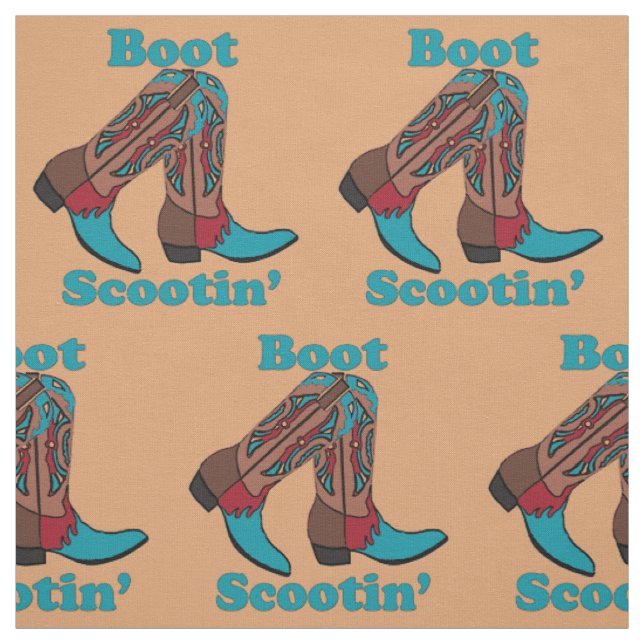 Line Dancing Country Dance Cowboy Boot Scootin" Stoff (Muster)