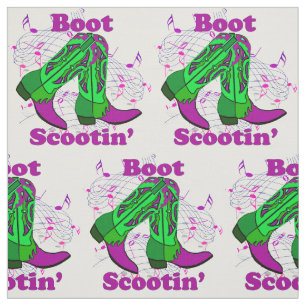 Line Dancing Country Dance Cowboy Boot Scootin" Stoff