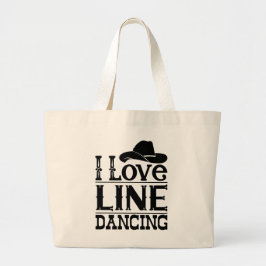 Line Dancing Cowboy Boots Cowgirl Country Music Jumbo Stoffbeutel