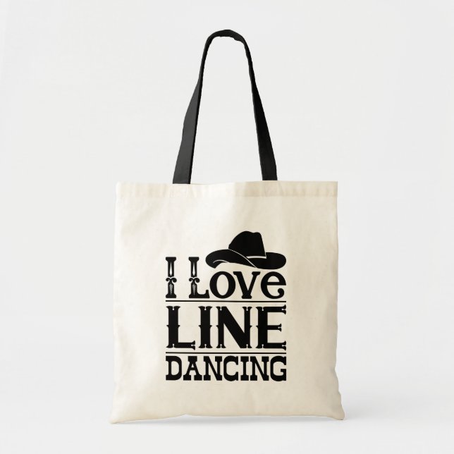 Line Dancing Cowboy Boots Cowgirl Country Music Tragetasche (Vorne)
