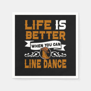 Line Dancing Dance Serviette