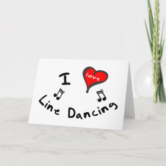 Line Dancing Gifts - I Heart Line Dancing Karte