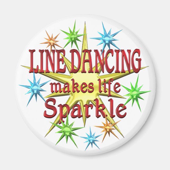 Line Dancing Glitzern Magnet (Vorne)
