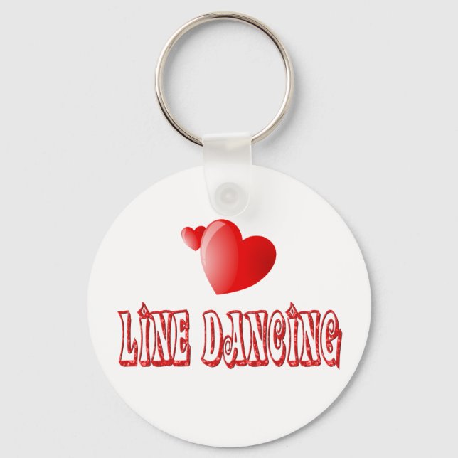 Line Dancing Hearts Schlüsselanhänger (Vorderseite)