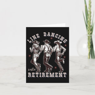 Line Dancing in Retirement Western Cowboy Cowgir Karte