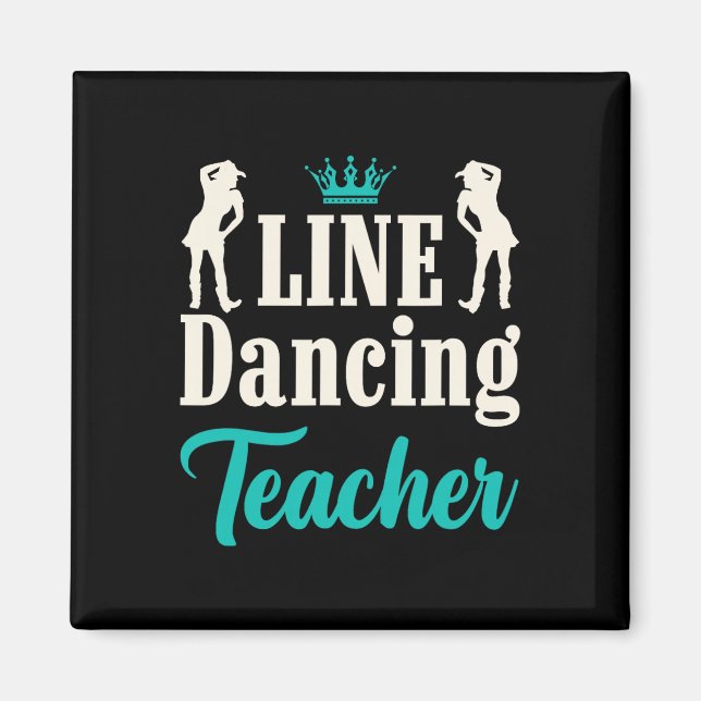 Line-Dancing-Lehrerin Magnet (Vorne)