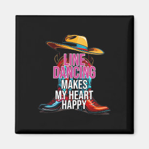 Line Dancing macht mein Herz zu einem glücklichen Magnet