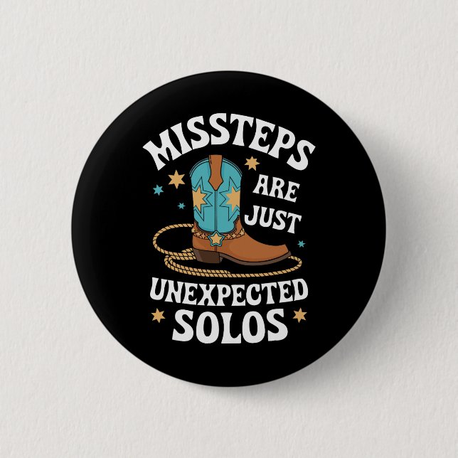 Line Dancing MisSteps sind nur unerwartet Solos Li Button (Vorderseite)