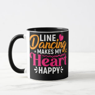 Line Dancing Quote Dancer Puppen Text Design  Tasse