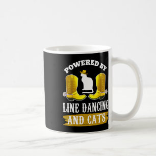 Line Dancing Shirt Funny Cat Lover Country Music L Kaffeetasse