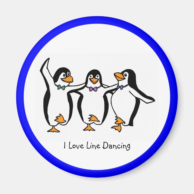 Line Dancing: Tanzpinguine Magnet (Vorne)