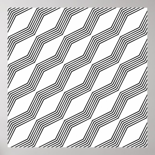 Line diagonal stripe angular poster (Vorne)