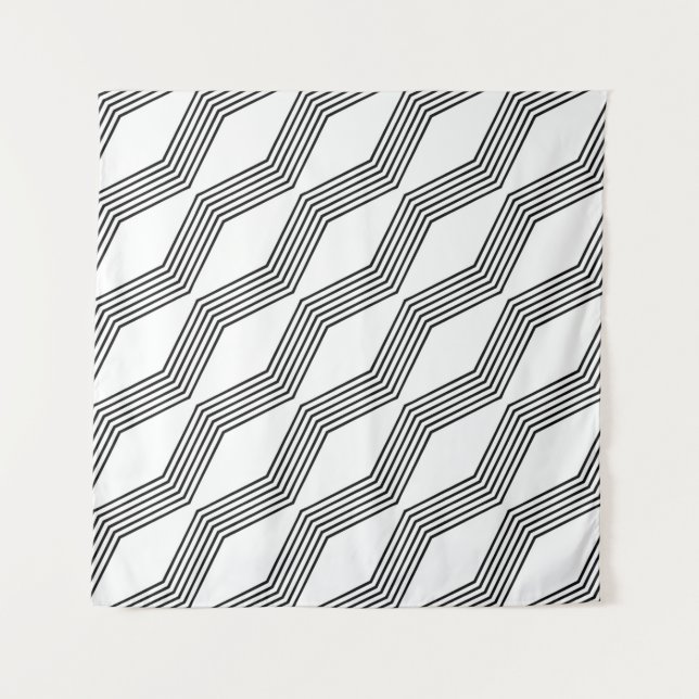 Line diagonal stripe angular wandteppich (Vorderseite)
