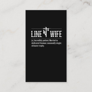 Line Ehefrau Lineman Husband Verheiratet Electrica Visitenkarte