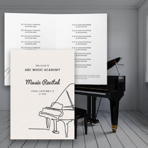 Line Grand Piano Music Considérant Programme Invit