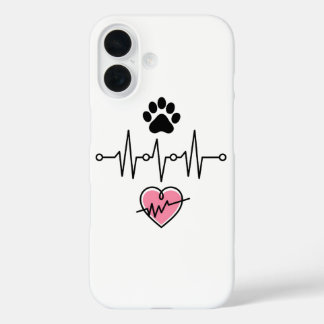 Line Heart Pays Liebhaber iPhone 16 Hülle