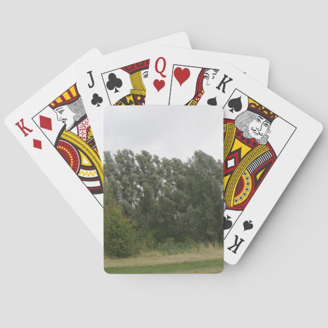 Line of leaning Trees Landscape Playing Cards Spielkarten (Rückseite)